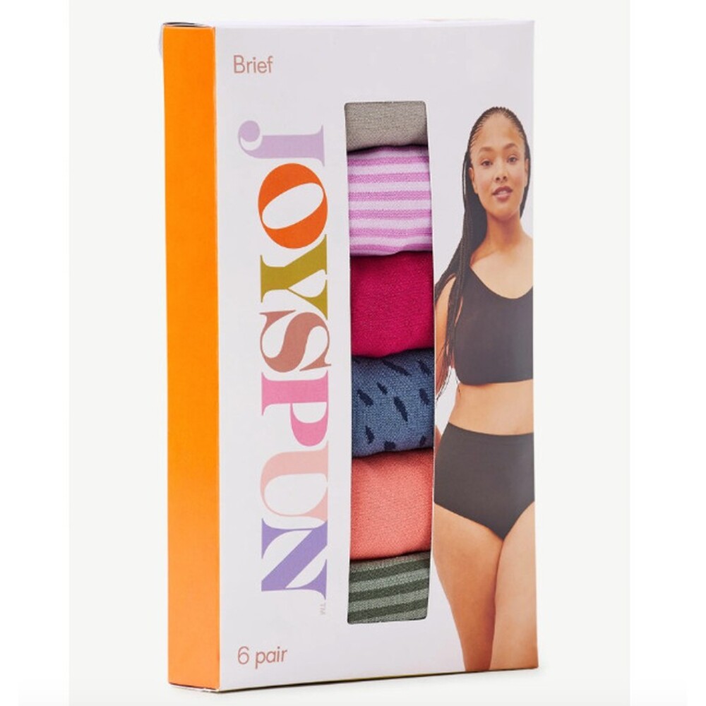 Joyspun Women's Small Seamless Brief Panties, 6-Pack Multi-color New